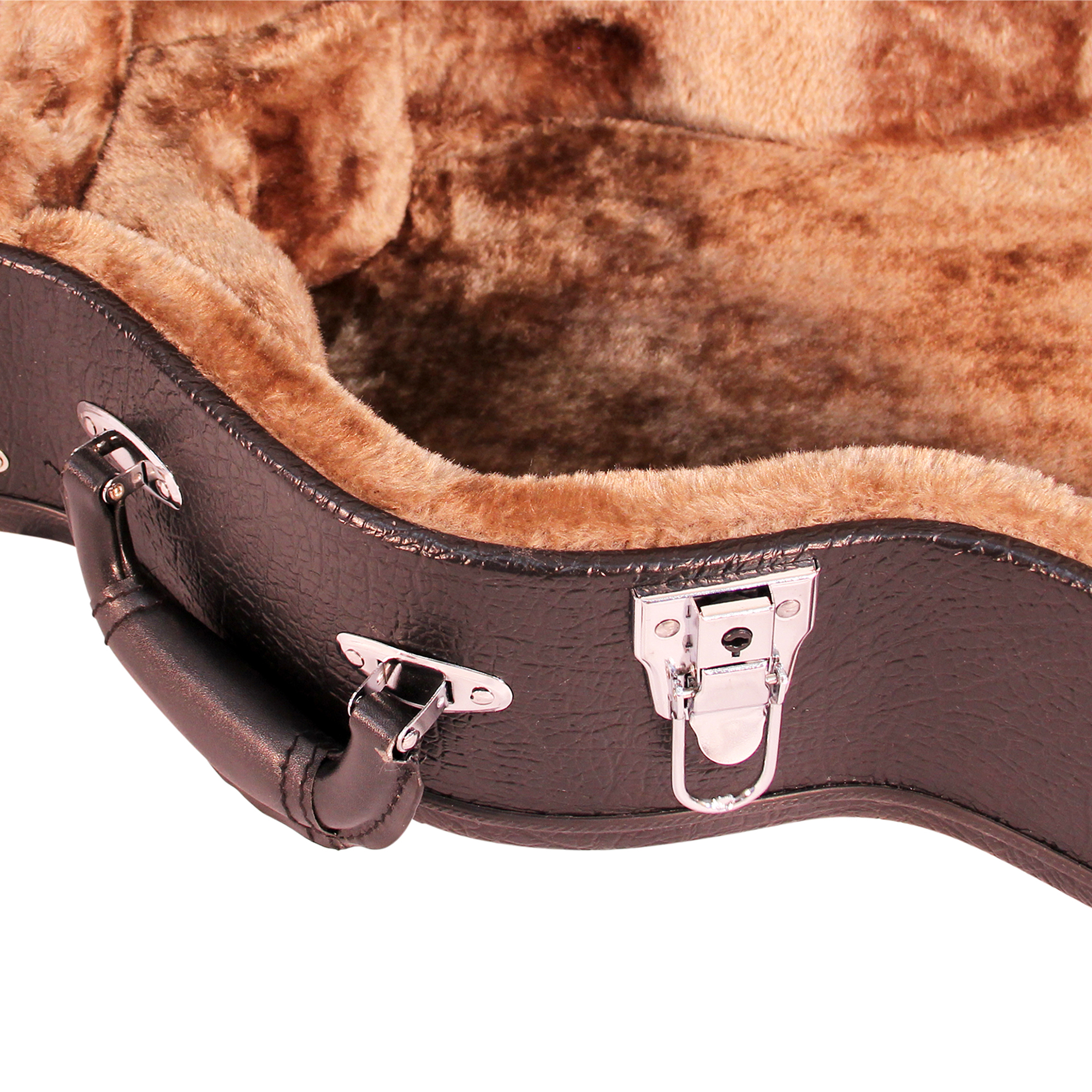 Kremona deluxe hardshell case for dreadnought acoustic guitar with padded handle, and key lock