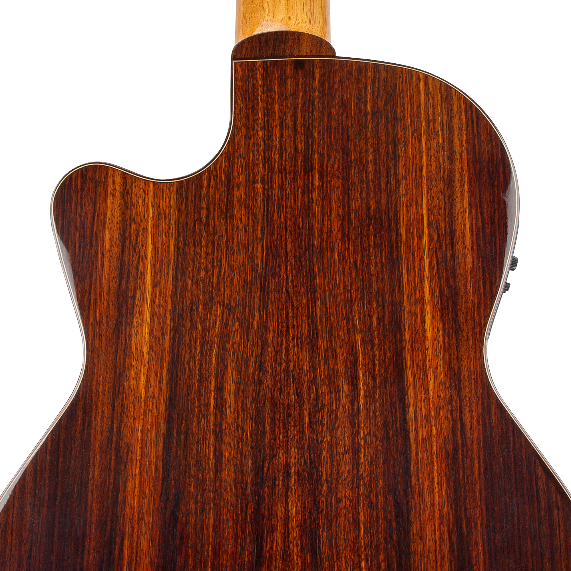 Kremona F65CW 7S-VE 7-string cutaway stage nylon guitar with Indian rosewood back and sides close up