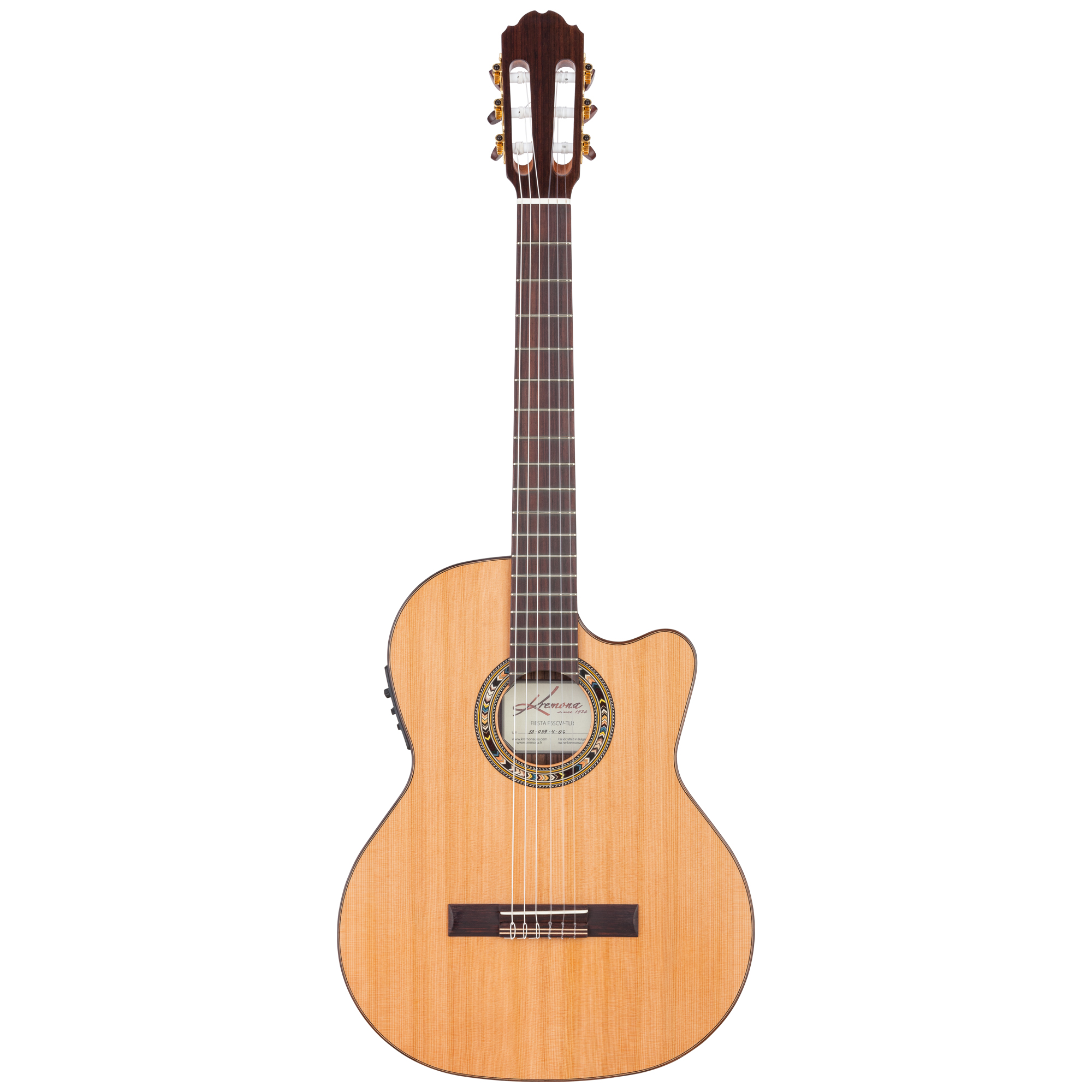 Kremona Fiesta F65CW TLR crossover thin-line nylon stage guitar with Fishman Presys Blend