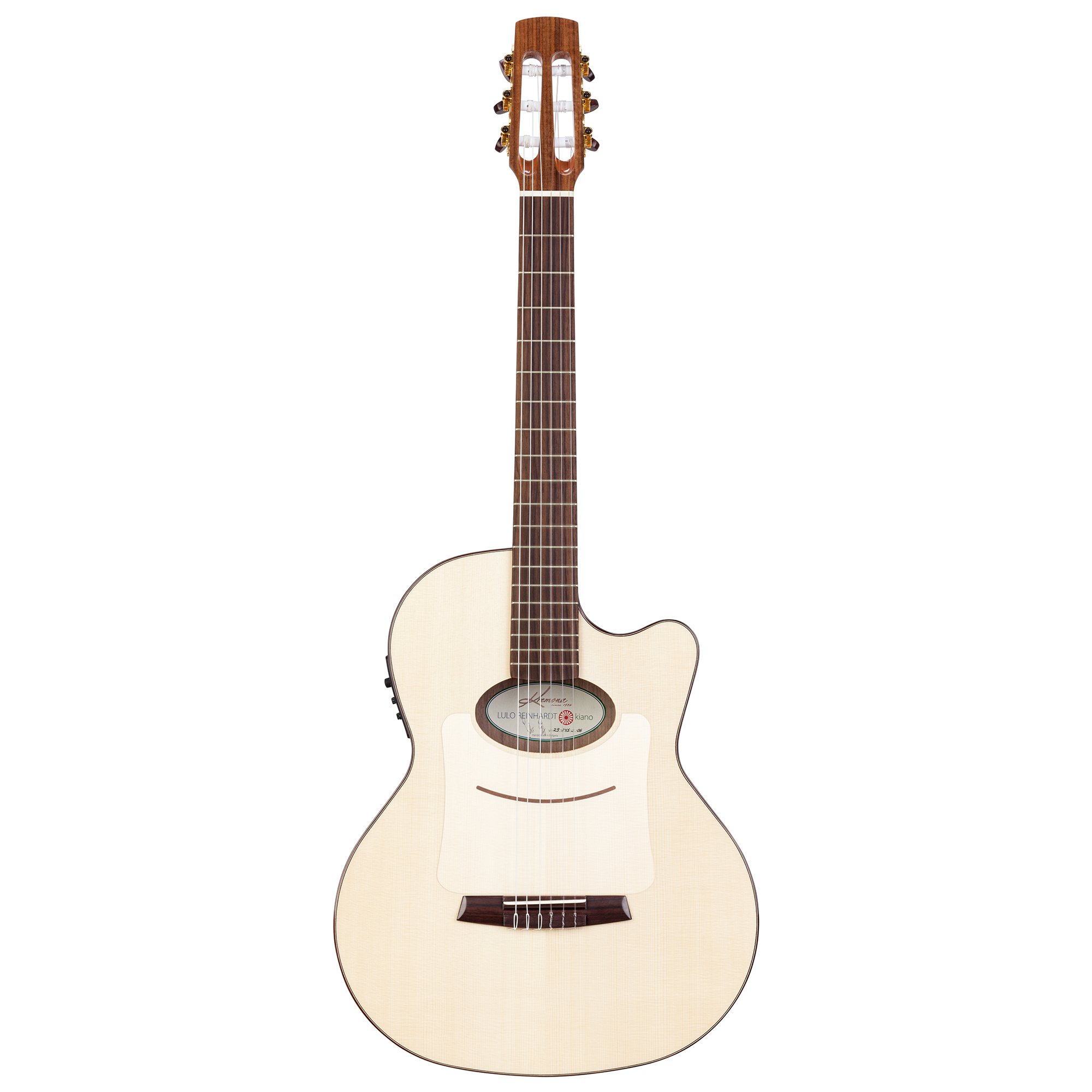 Kremona Kiano Lulo Reinhardt Signature crossover cutaway nylon guitar with Fishman Presys Blend