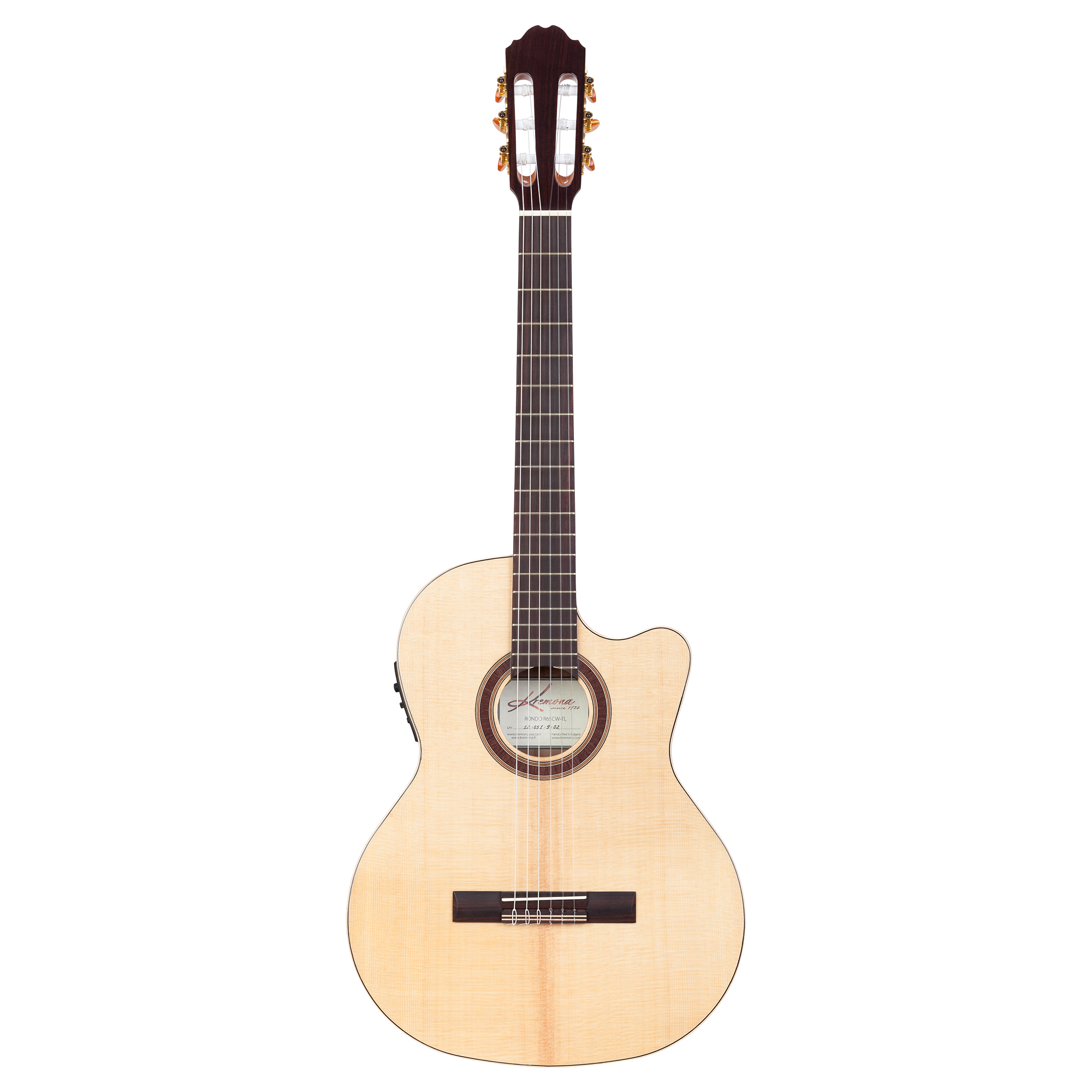 Kremona Rondo R65CW TL crossover thin-line cutaway nylon stage guitar with Fishman Presys Blend