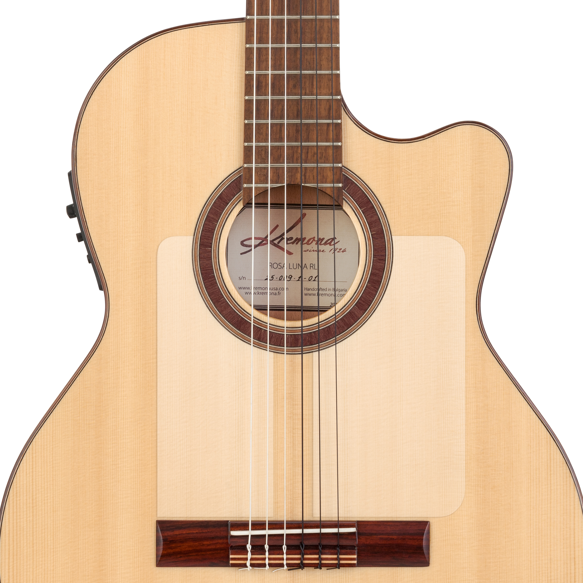 Kremona Rosa Luna CW cutaway flamenco stage guitar with solid spruce top and wood rosette